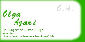 olga azari business card